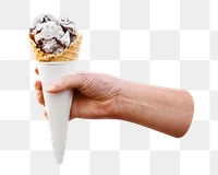 Ice cream  cone png sticker, transparent background 