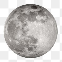 Full moon png sticker, transparent background 