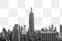 Png Manhattan New York border sticker, transparent background