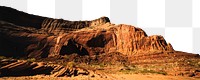 Mesa mountain png border, Wild West desert, transparent background