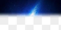 Starry galaxy png border, space photo, transparent background