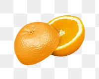 Orange cut png sticker, transparent background