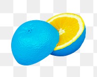 Blue orange png sticker, transparent background