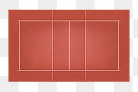 Tennis court png sticker, transparent background 