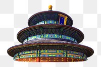 3-tier pagoda png sticker, transparent background 