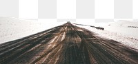 Winter road  png border, Winter isolated image, transparent background