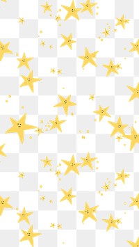 Star doodle png cute pattern sticker, transparent background