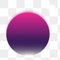 Vaporwave gradient circle png sticker, transparent background