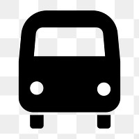 Bus icon png sticker, transportation, transparent background