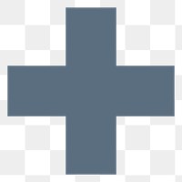 Health cross png icon sticker, plus sign, transparent background