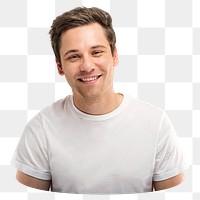 Young man png portrait, transparent background