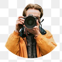 Professional photographer png sticker, transparent background