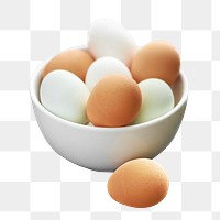 Fresh eggs png sticker, transparent background