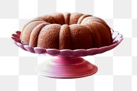 Chocolate bundt cake png sticker, transparent background