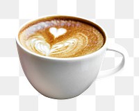 Cappuccino coffee png beverage sticker, transparent background