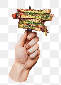 Pesto sandwich png sticker, transparent background