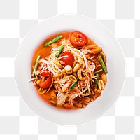 Papaya salad png food sticker, transparent background