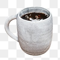 Coffee mug png sticker, transparent background