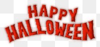 Happy Halloween png typography sticker, transparent background