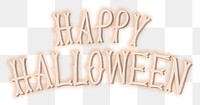 Happy Halloween png typography sticker, transparent background