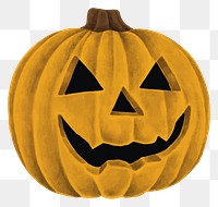 Halloween pumpkin png sticker, festive decor, transparent background