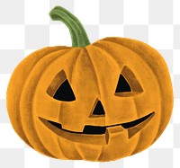 Halloween pumpkin png sticker, festive decor, transparent background