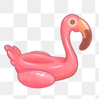 Inflatable flamingo  png illustration sticker, transparent background