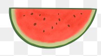 Watermelon fruit png illustration sticker, transparent background