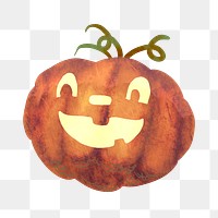 Halloween pumpkin png illustration sticker, transparent background