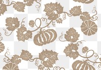 Pumpkin png pattern overlay, transparent background