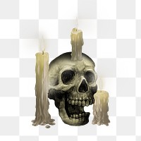  Halloween skull png illustration sticker, transparent background