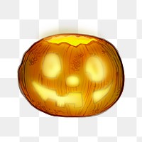 Halloween Jack-o-lantern   png illustration sticker, transparent background