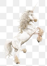 Unicorn png illustration sticker, transparent background