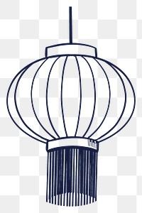 Chinese lantern png sticker, New Year decoration, transparent background