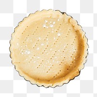 Pie crust png sticker, transparent background