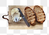 Toasted bread png sticker, transparent background