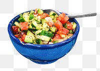 Vegetable salad png sticker, transparent background 