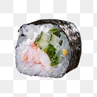 Sushi roll png sticker, transparent background