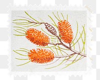 Postcard stamp png sticker, transparent background