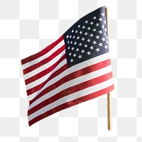 American flag png sticker, transparent background