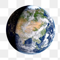 Planet Earth png sticker, transparent background