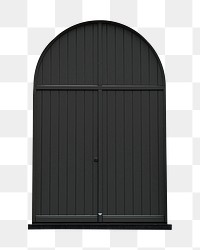 Arched gate png door sticker, transparent background