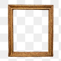 Wooden frame png sticker, transparent background