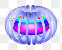 Magnetic field coils png sticker, transparent background