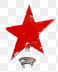  Communism red star png sticker, transparent background