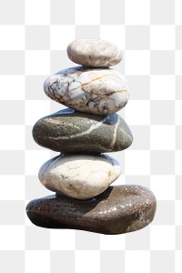 Zen stones png sticker, transparent background