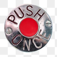 Push button png sticker, transparent background