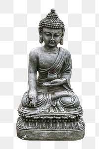 Buddha statue png sticker, transparent background