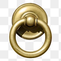 Brass doorknob png , transparent background