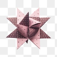 Star origami png sticker, transparent background